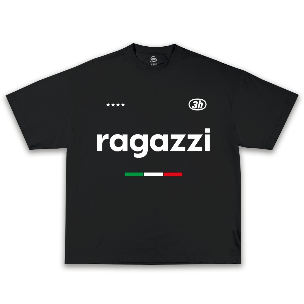 RAGAZZI OVERSIZE TEE - Siyah