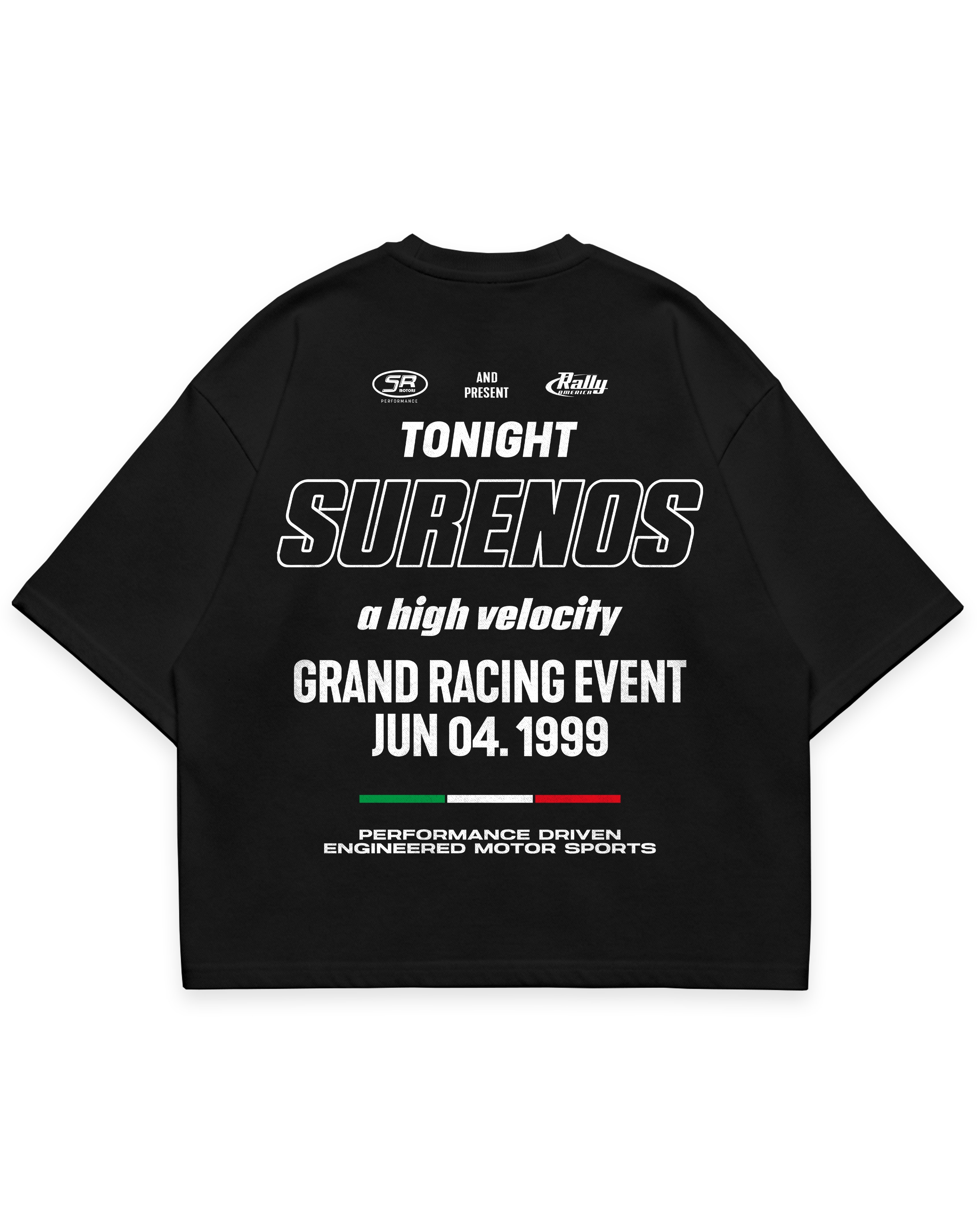 SURENOS RACING TEE - Siyah