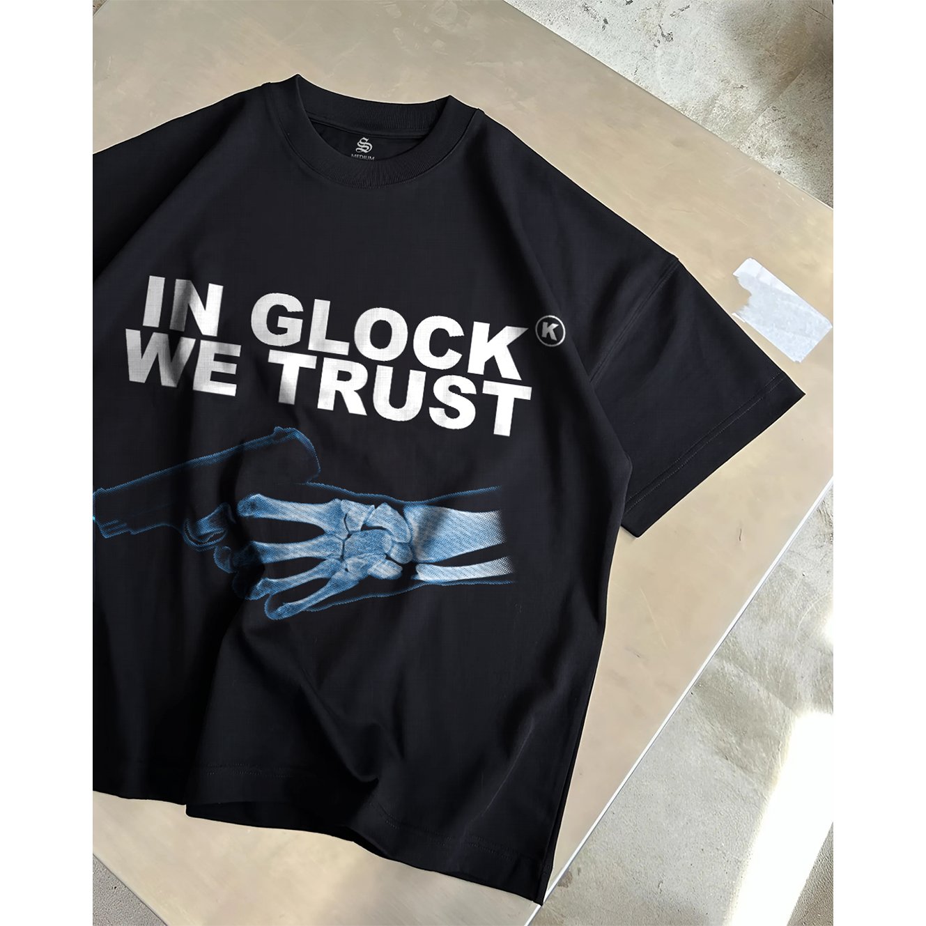 IN GLOCK WE TRUST OVERSIZE TEE