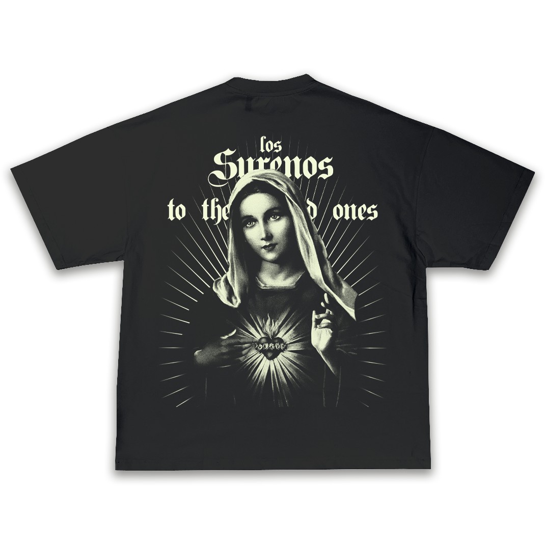 VIRGIN MARY OVERSIZE TEE - Siyah
