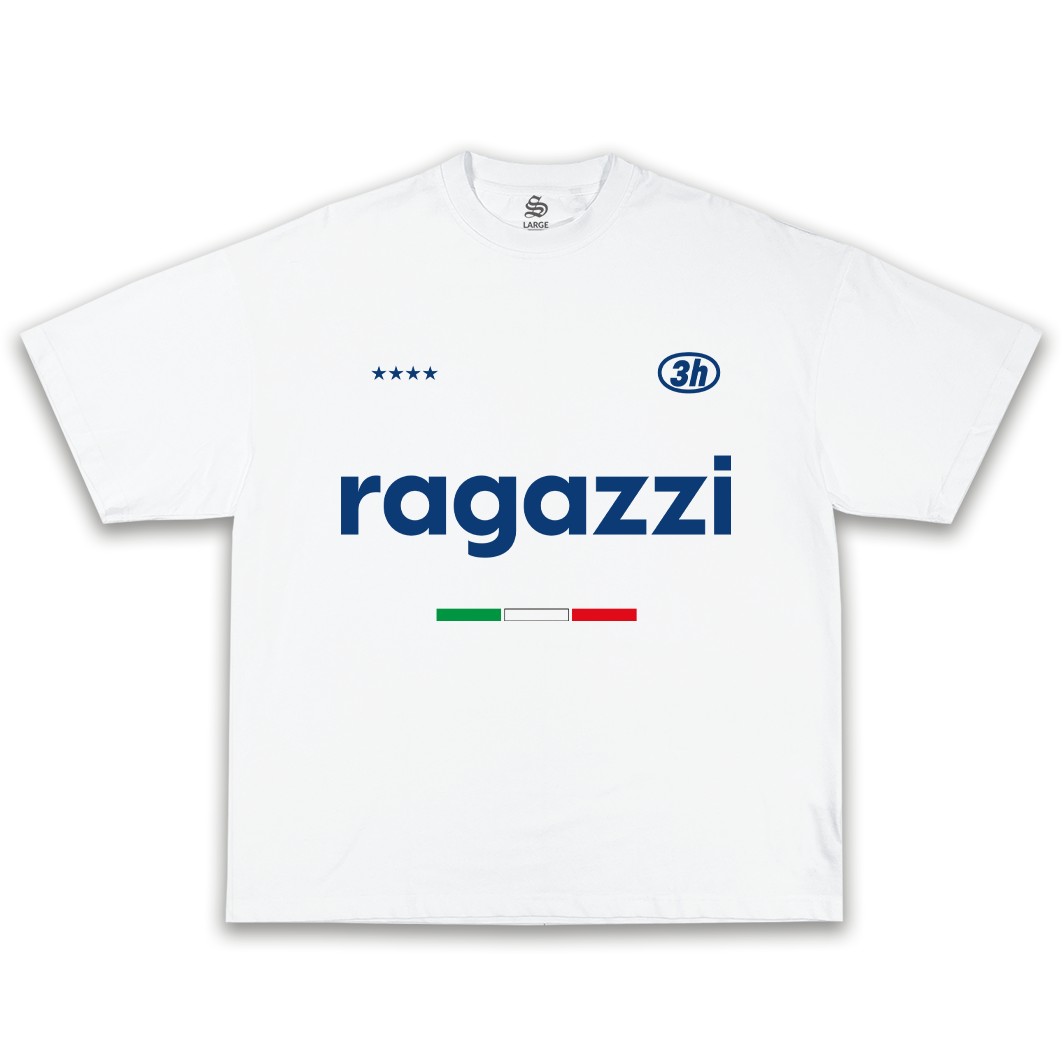 RAGAZZI OVERSIZE TEE - Beyaz