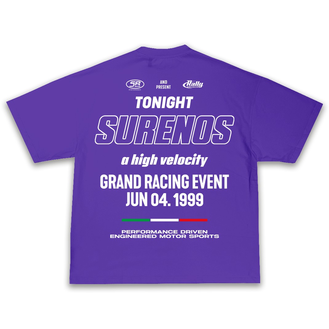 SURENOS RACING OVERSIZE TEE - Mor