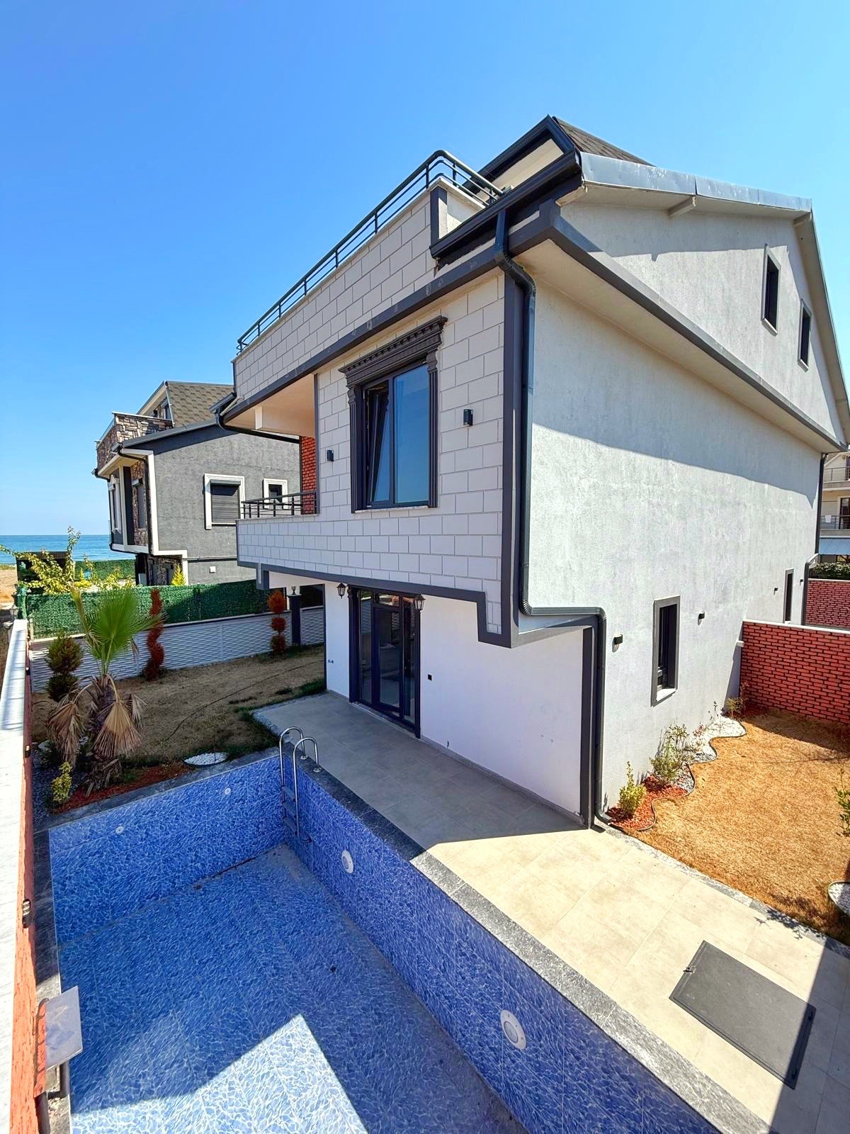 DENİZE 2.PARSEL, ARKA CEPHE, HER KAT DENİZ MANZARALI, HAVUZLU 4+1 TRİPLEKS VİLLA! KOCAALİ ALANDERE MH