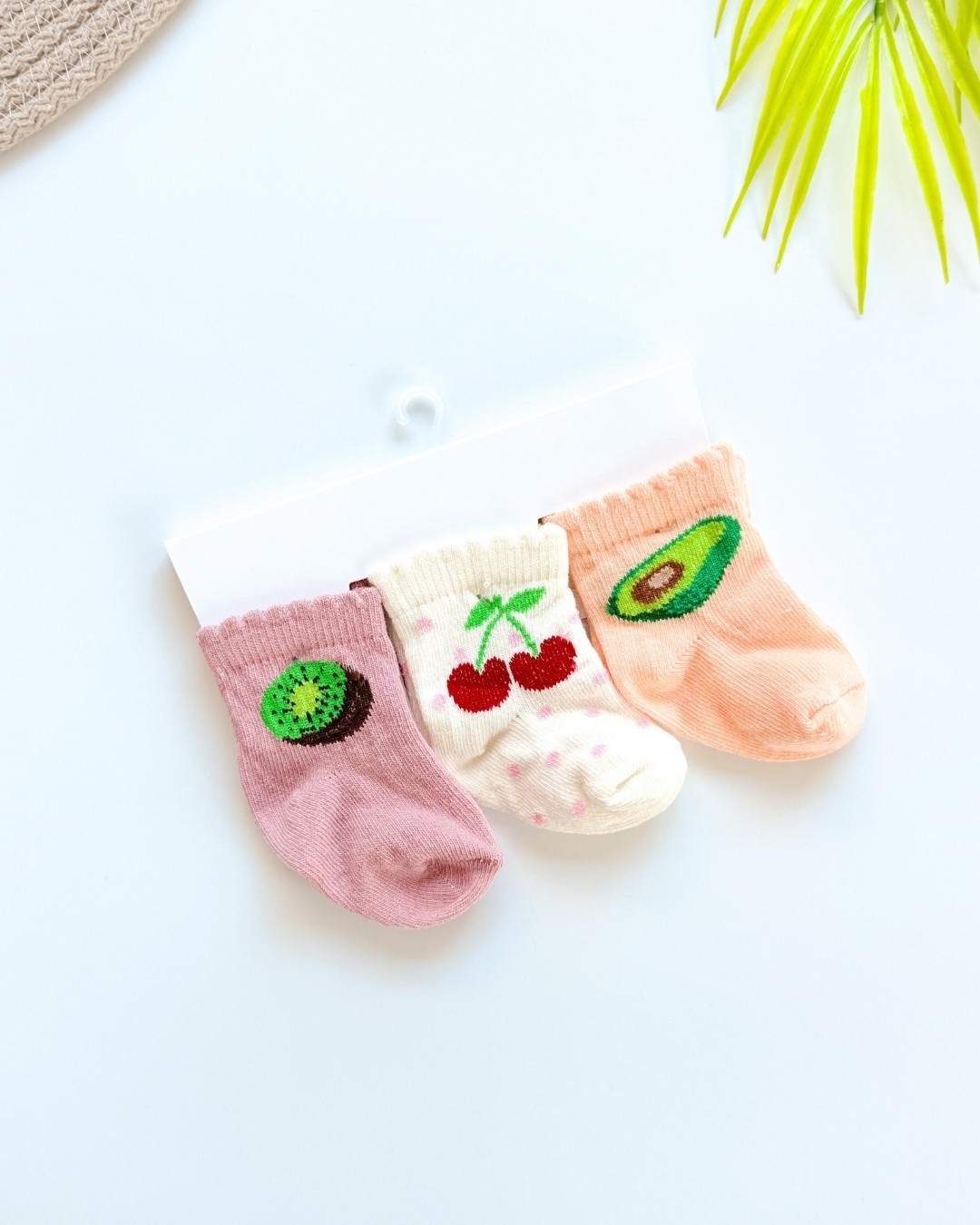 Fruity 3'lü Kız Bebek Çorabı ÇRP17 - Somon-Mürdüm-Beyaz