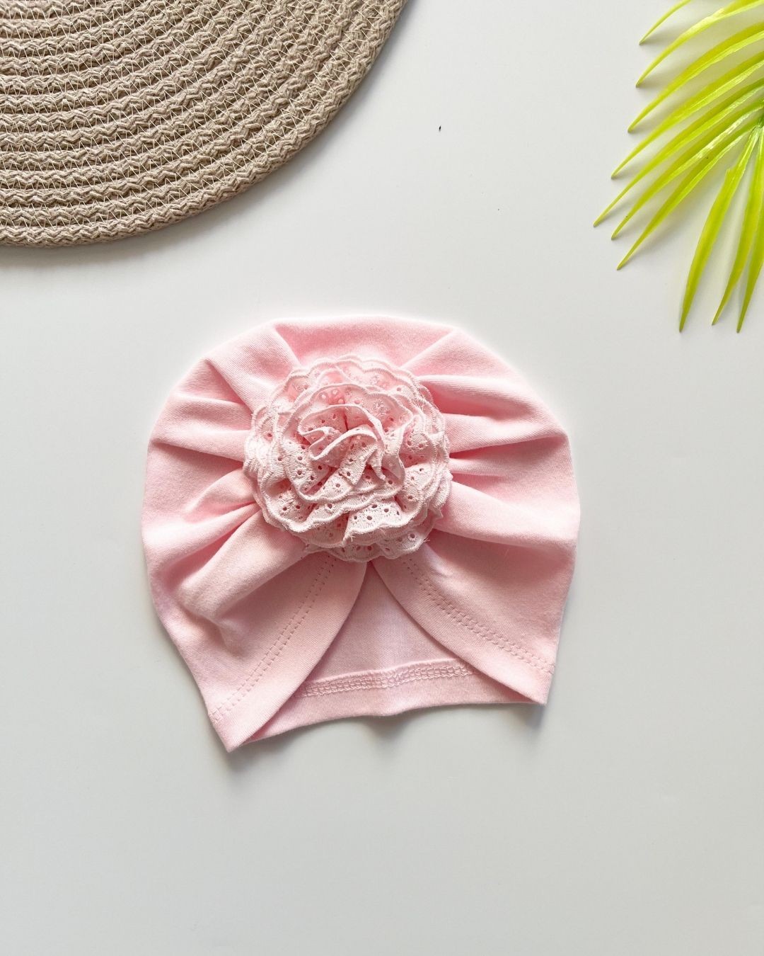 Gül Detaylı Kız Bebek Bone B04