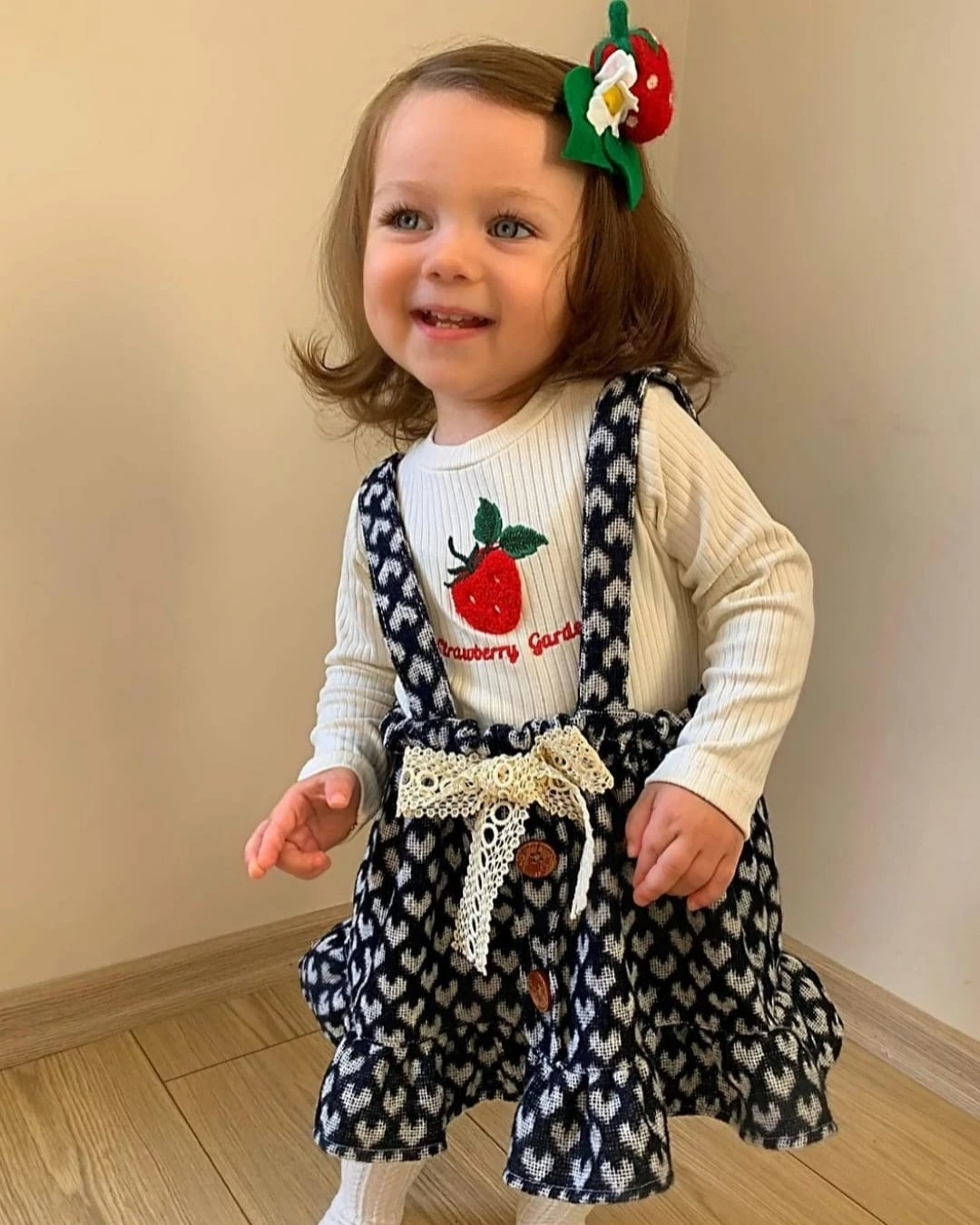 Strawberry Çıtçıtlı Badi ve Salopet Elbise ELB23