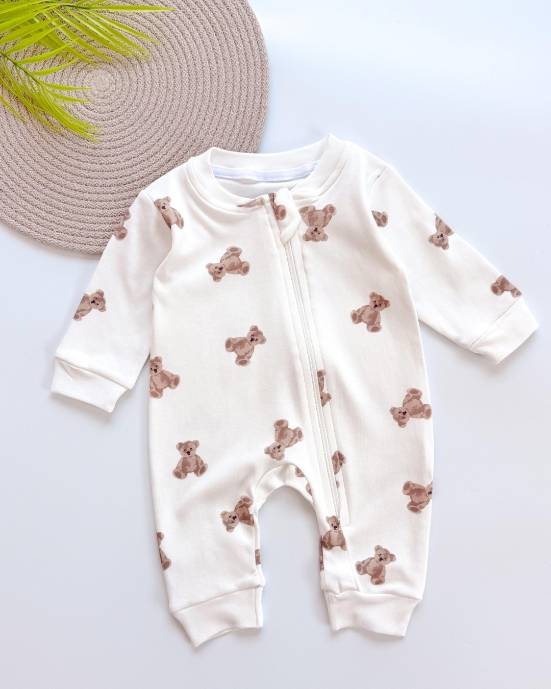 Teddy Zip Fermuarlı Bebek Tulumu TLM140