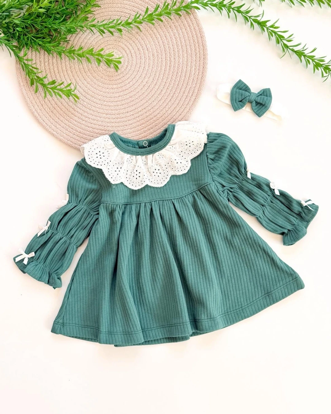 Emma Balon Kollu Kız Bebek Elbisesi 