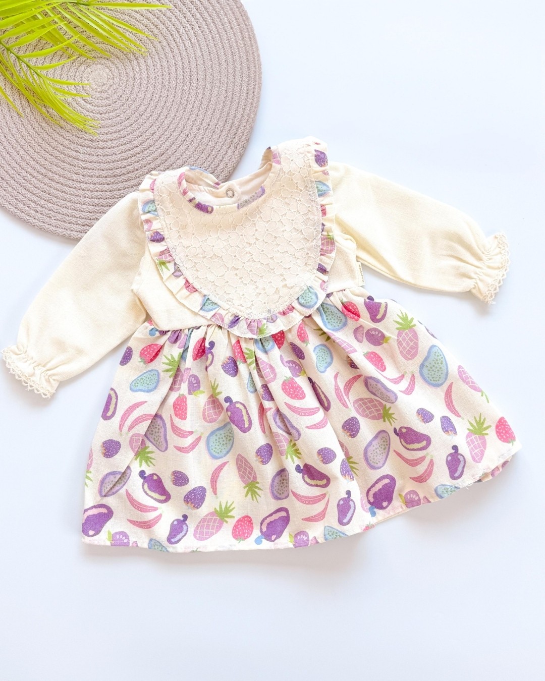 Tropikal Kız Bebek Elbisesi ELB08