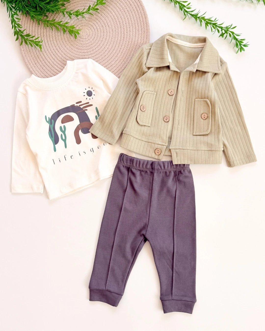 Ceketli 3 Parça Erkek Bebek Takım