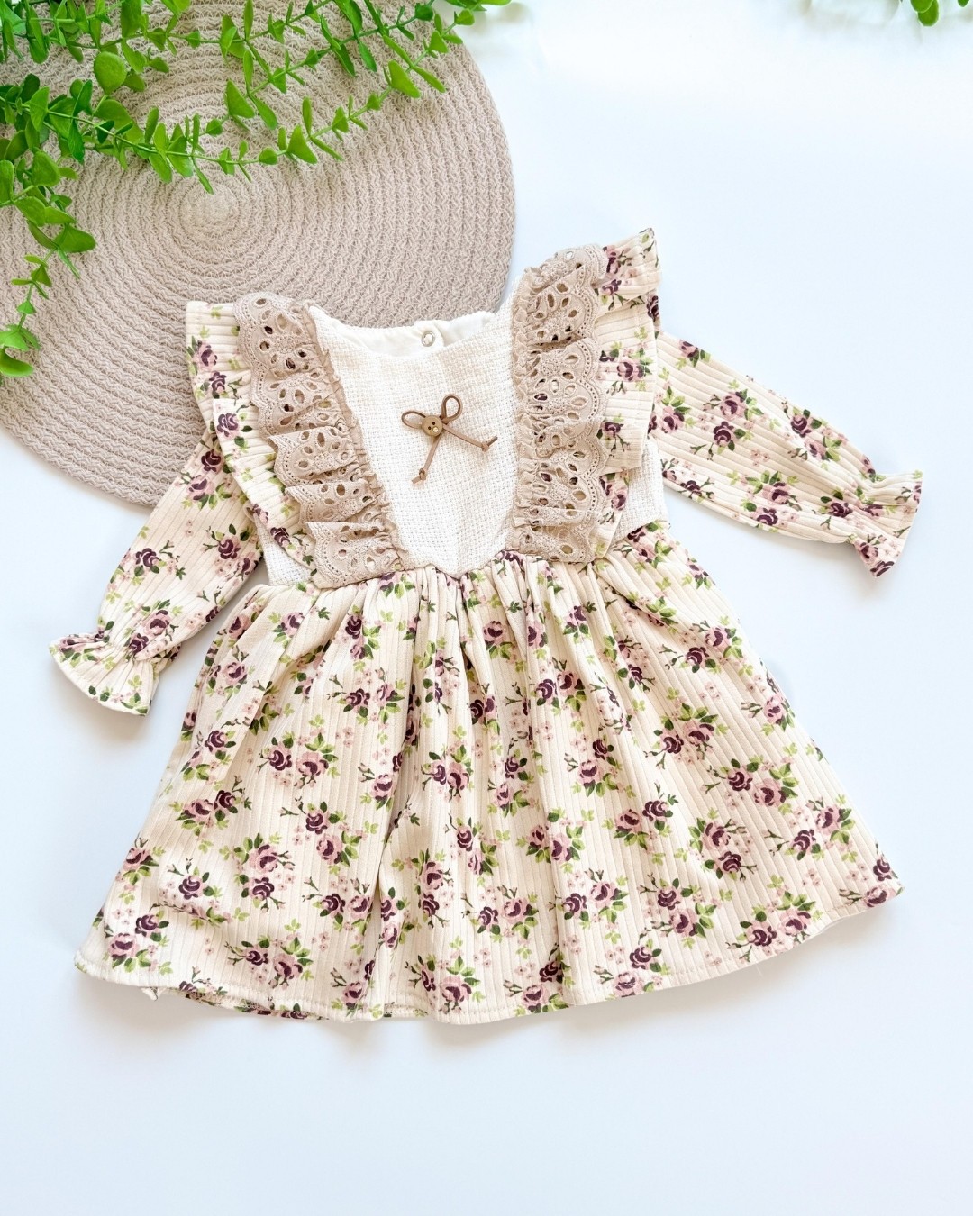 Spring Belle Kız Bebek Elbisesi ELB16 - Mor
