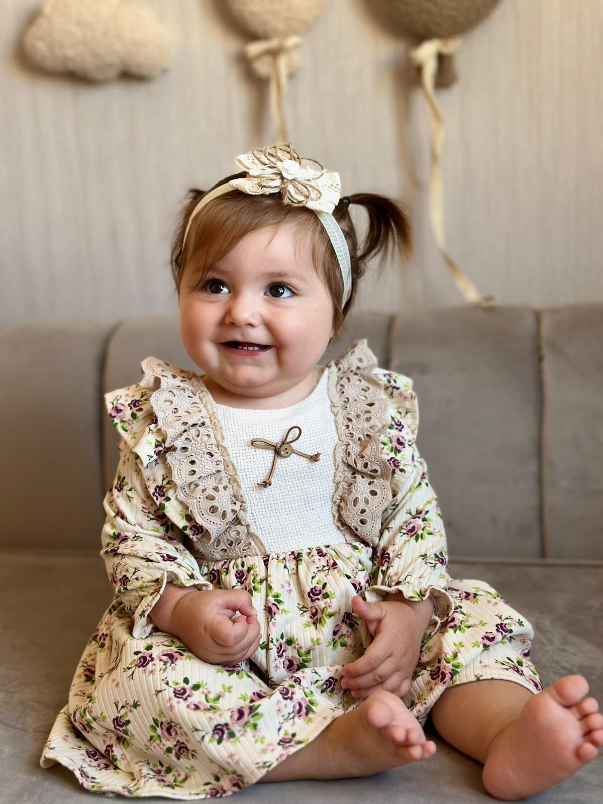 Spring Belle Kız Bebek Elbisesi ELB16 - Mor