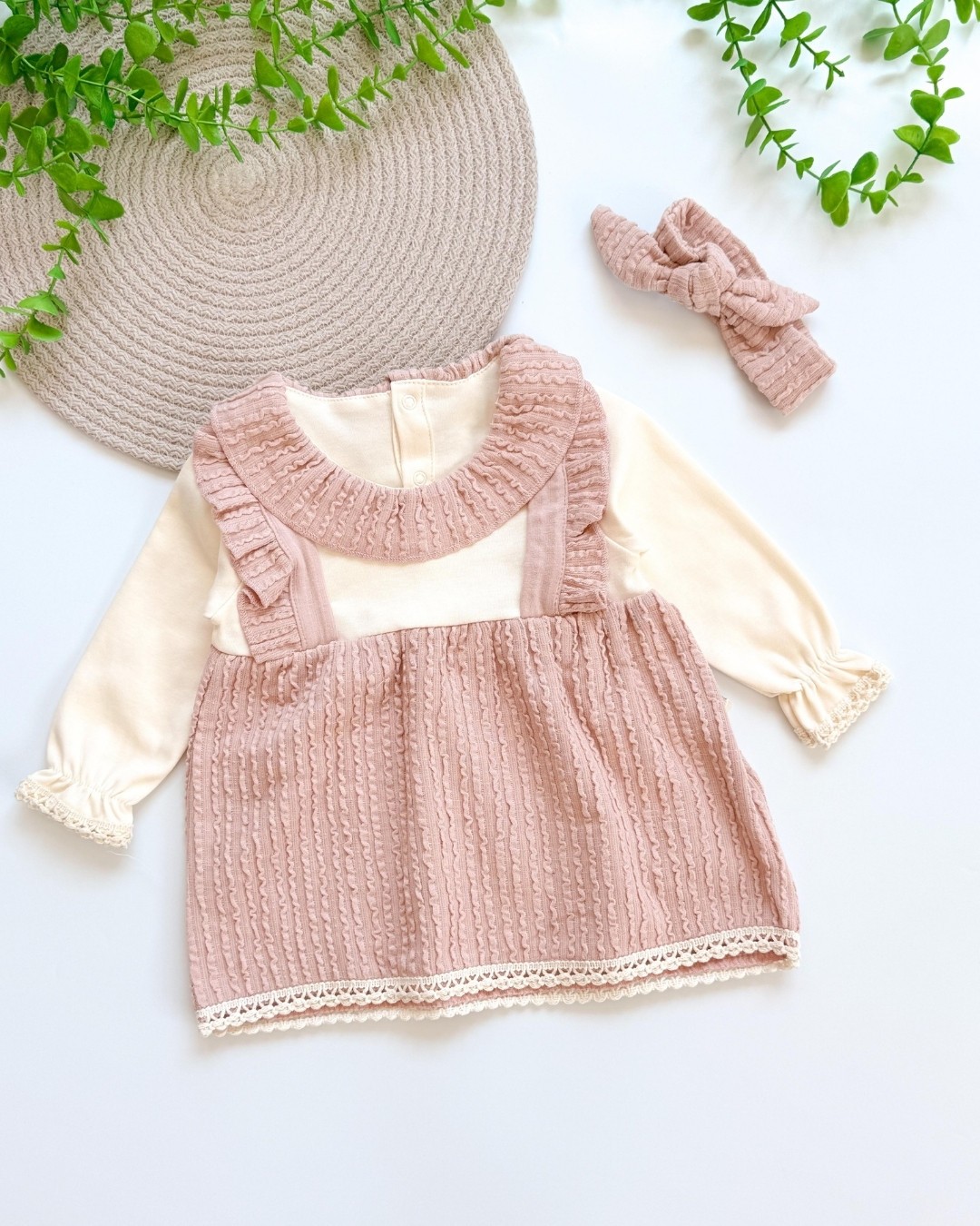Lily Bloom Kız Bebek Elbisesi ELB12 - Gülkurusu