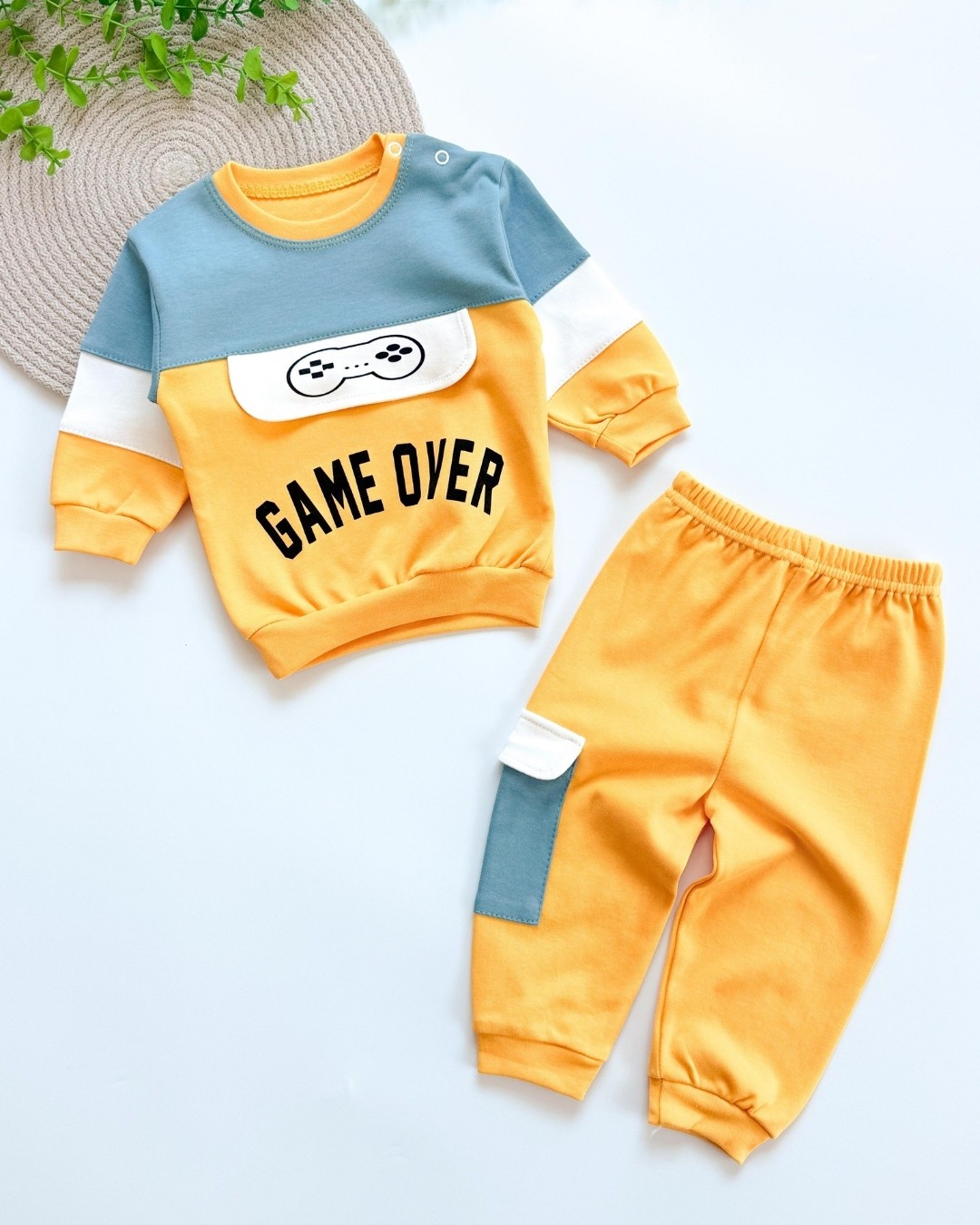 Game Over Baskılı Erkek Bebek Alt Üst Takım AÜ117