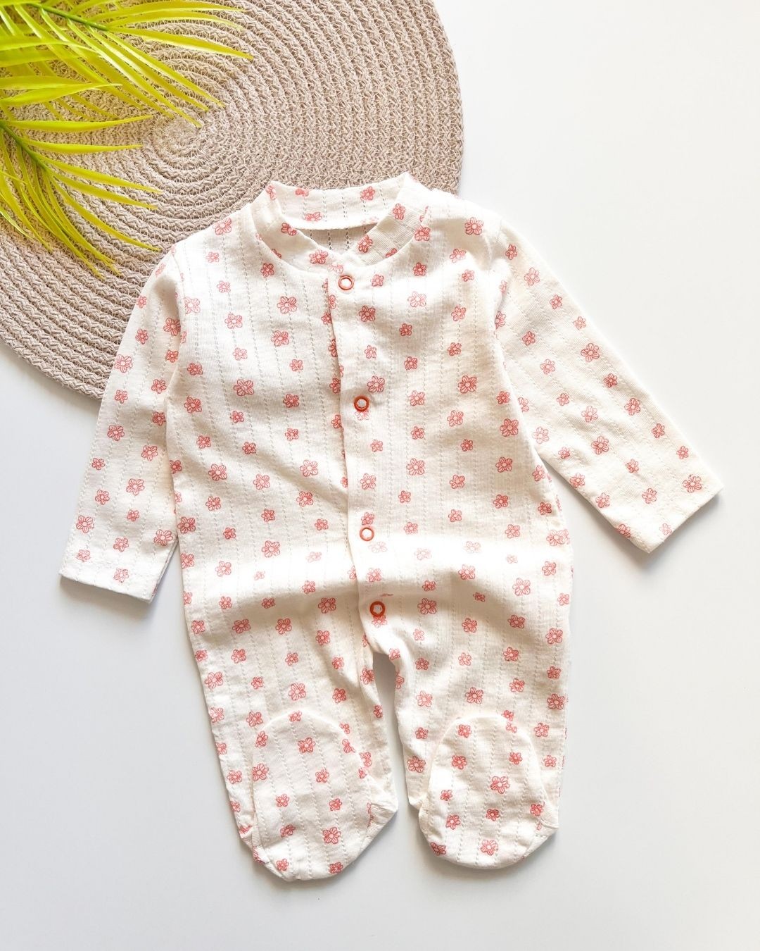 Minik Çiçekli Kız Bebek Tulumu TLM48