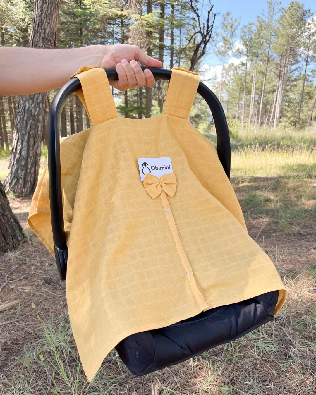 Müslin Puset Örtüsü - Sarı