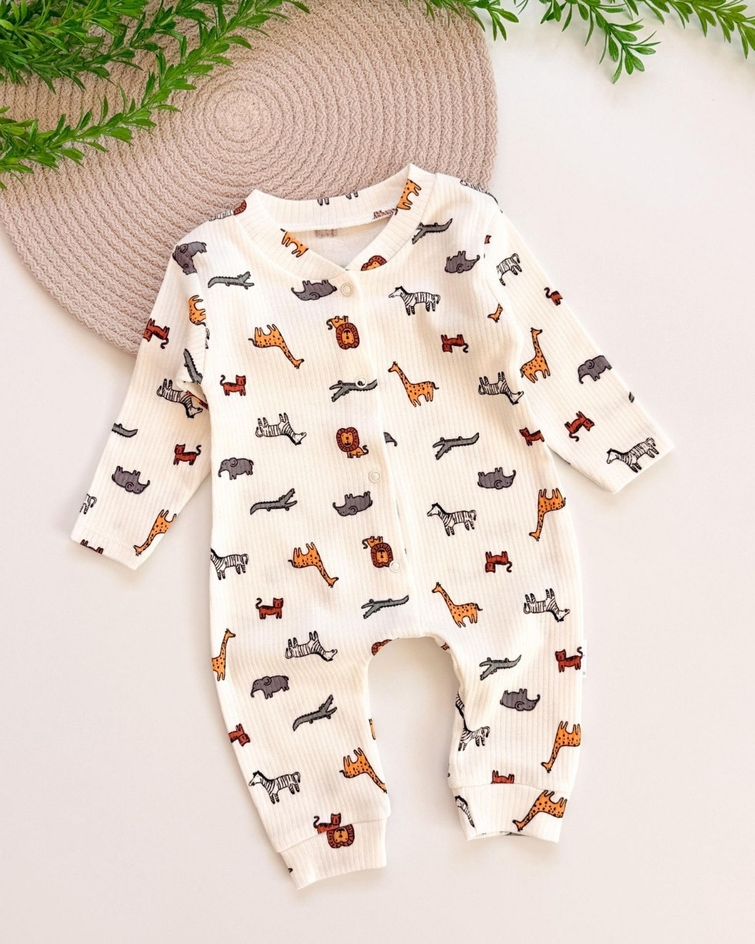 Animal Erkek Bebek Tulumu - Beyaz