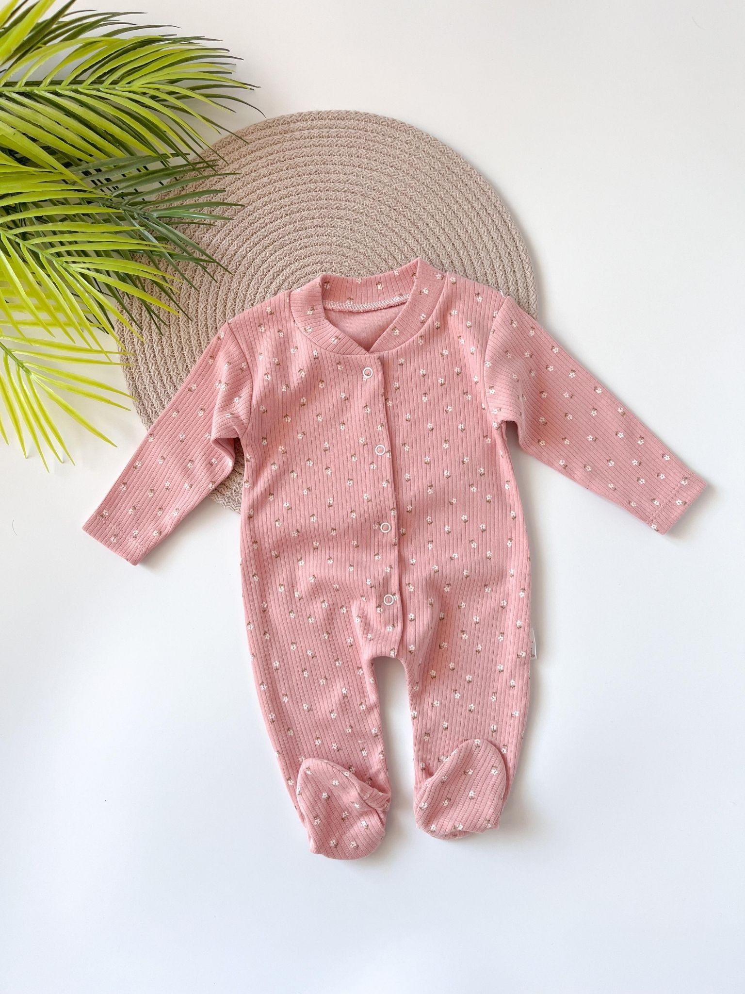Lily Minik Çiçek Desenli Kız Bebek Tulumu TLM08