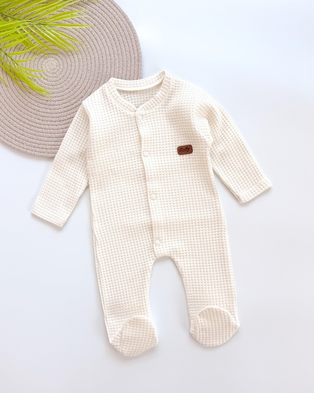 Jakarlı Özel Kumaşlı Bebek Tulumu TLM141