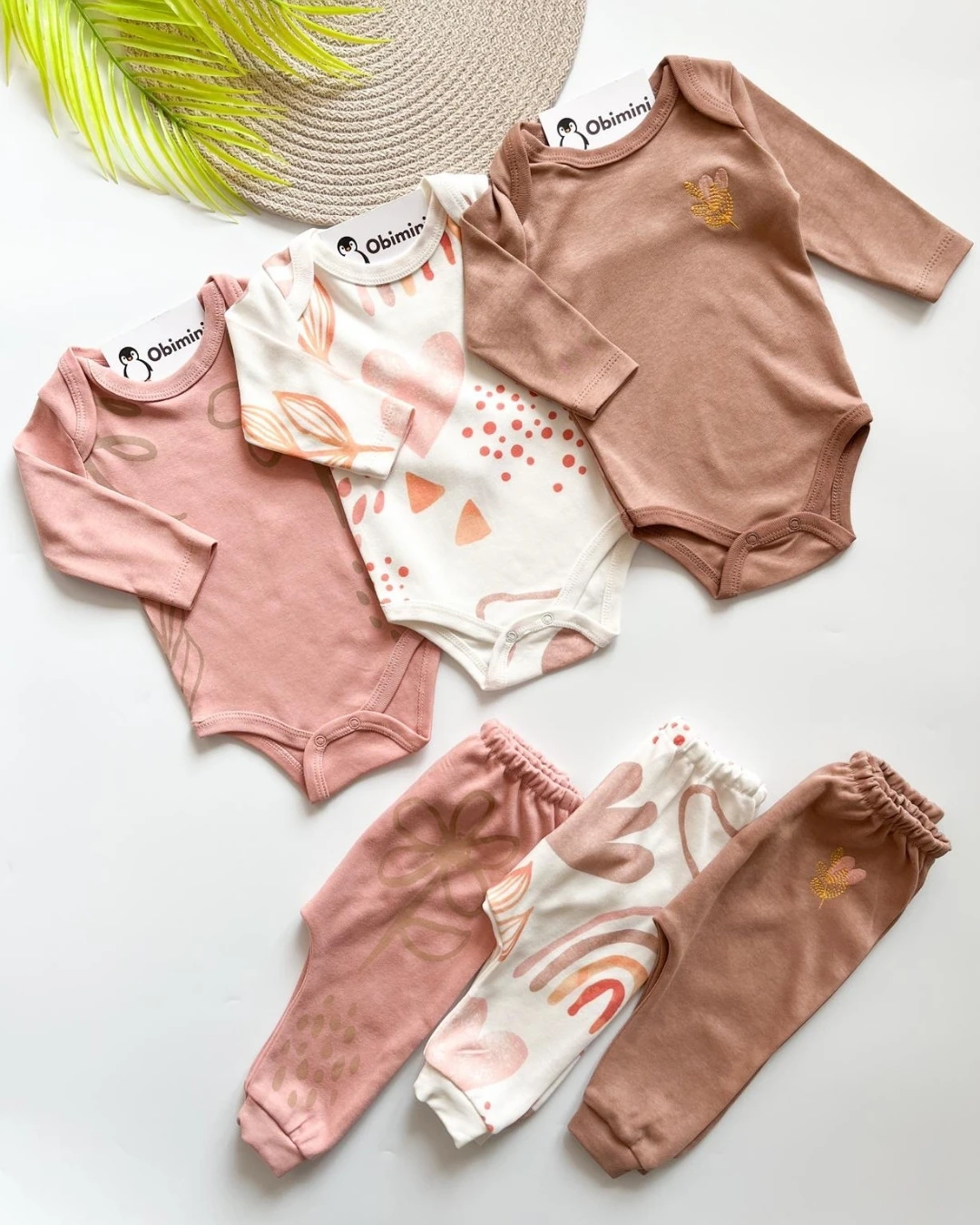 Çiçek Çizgili 3lü Bebek Takımı AÜ134