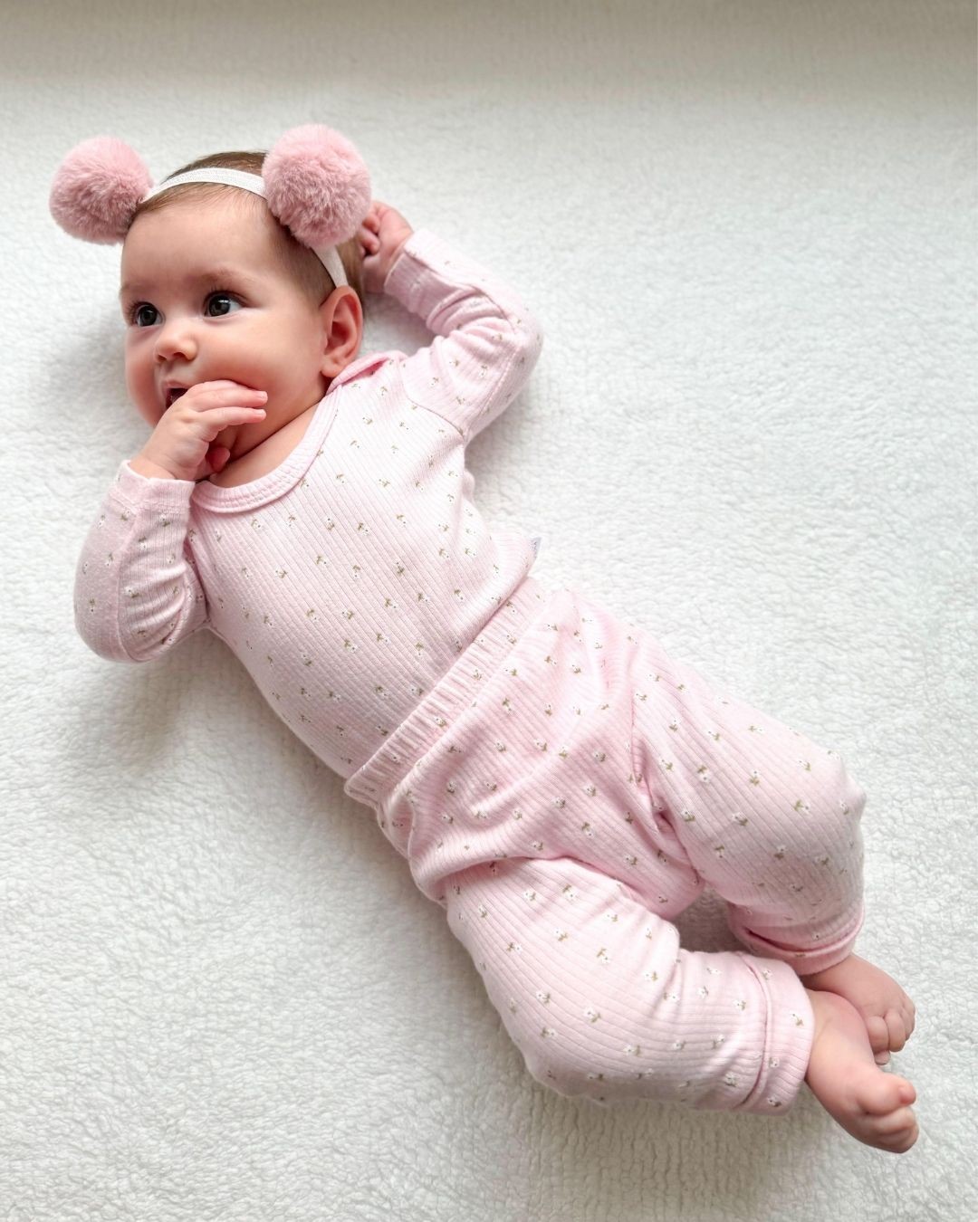 Lily Minik Çiçekli Kız Bebek Alt Üst Takımı AÜ20