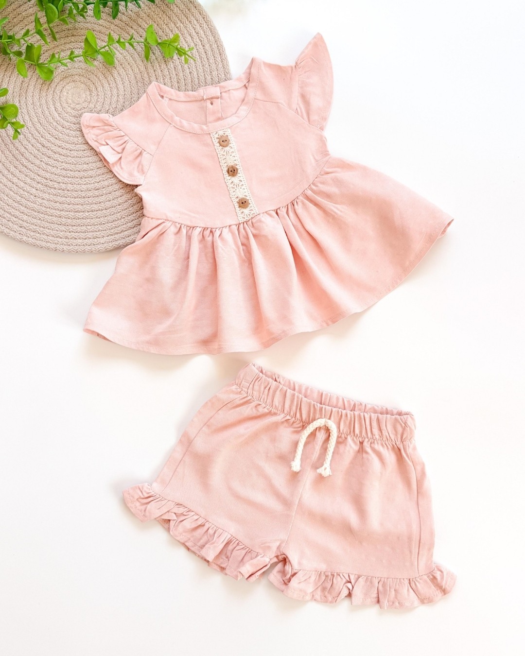Tiny Summer Suit Kız Bebek Alt Üst Takım AÜ99