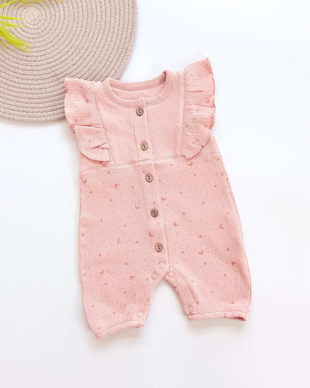 Lunelle Premium Yazlık Özel Kumaşlı Kız Bebek Tulumu TLM142