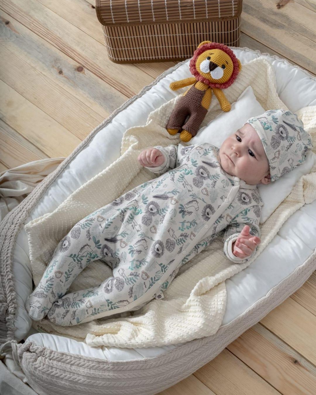 Aslan Baskılı Erkek Bebek Tulumu TLM76