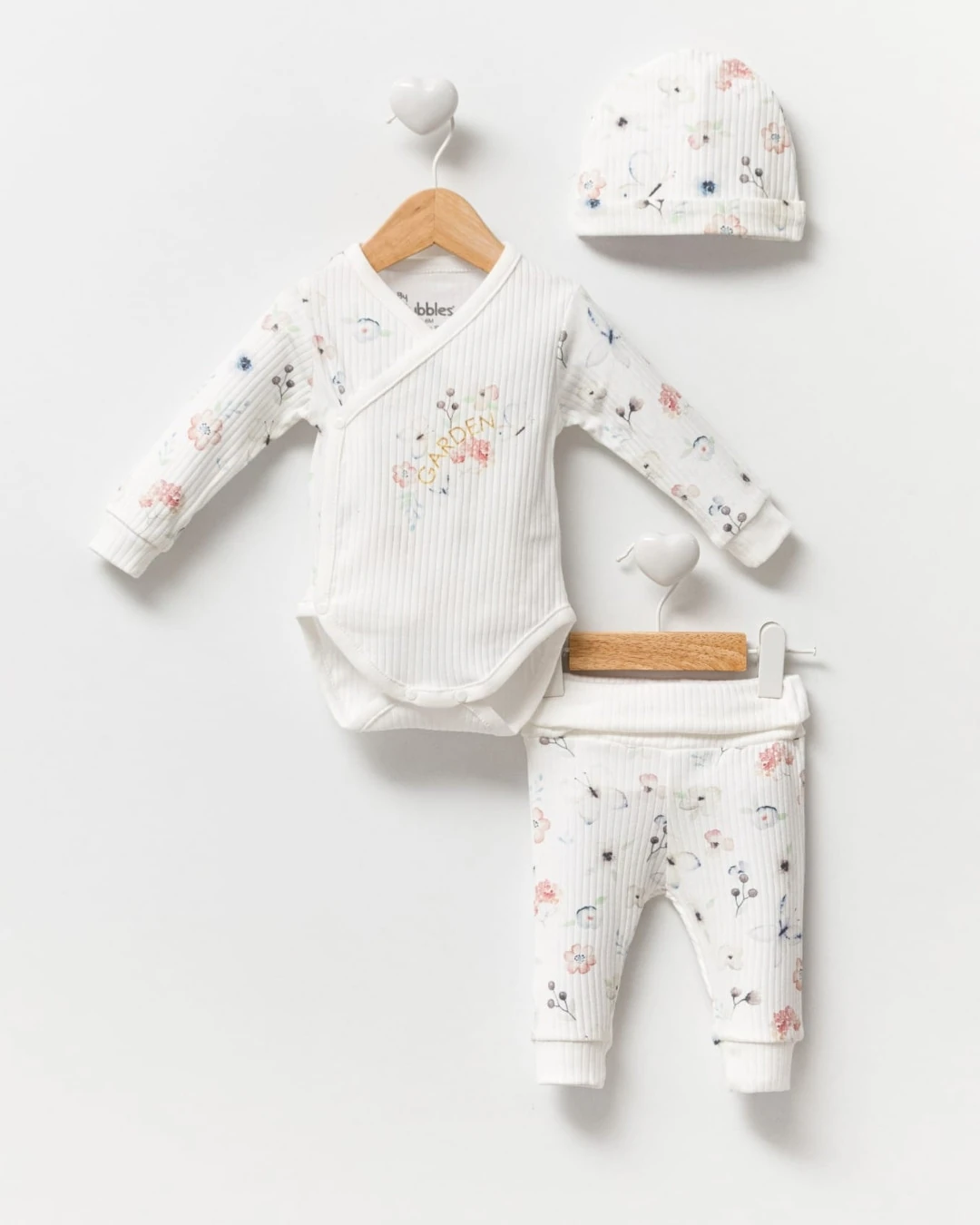 Garden Çıtçıtlı 3 Parça Alt Üst Takım - Somon