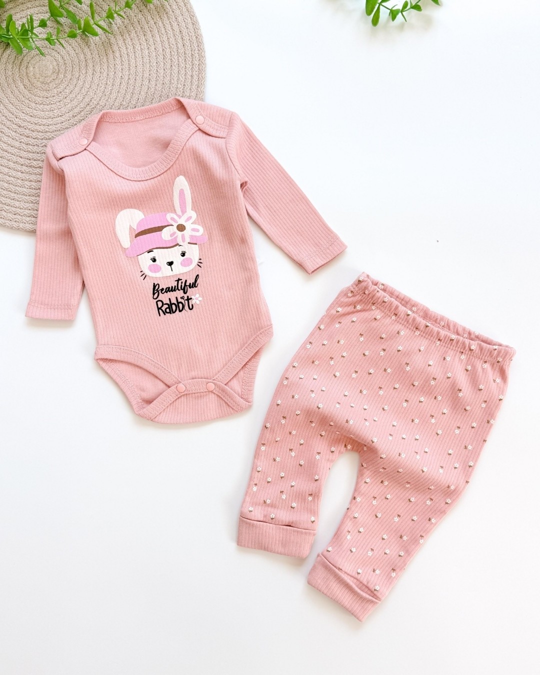 Lily Rabbit Alt Üst Kız Bebek Takımı AÜ102