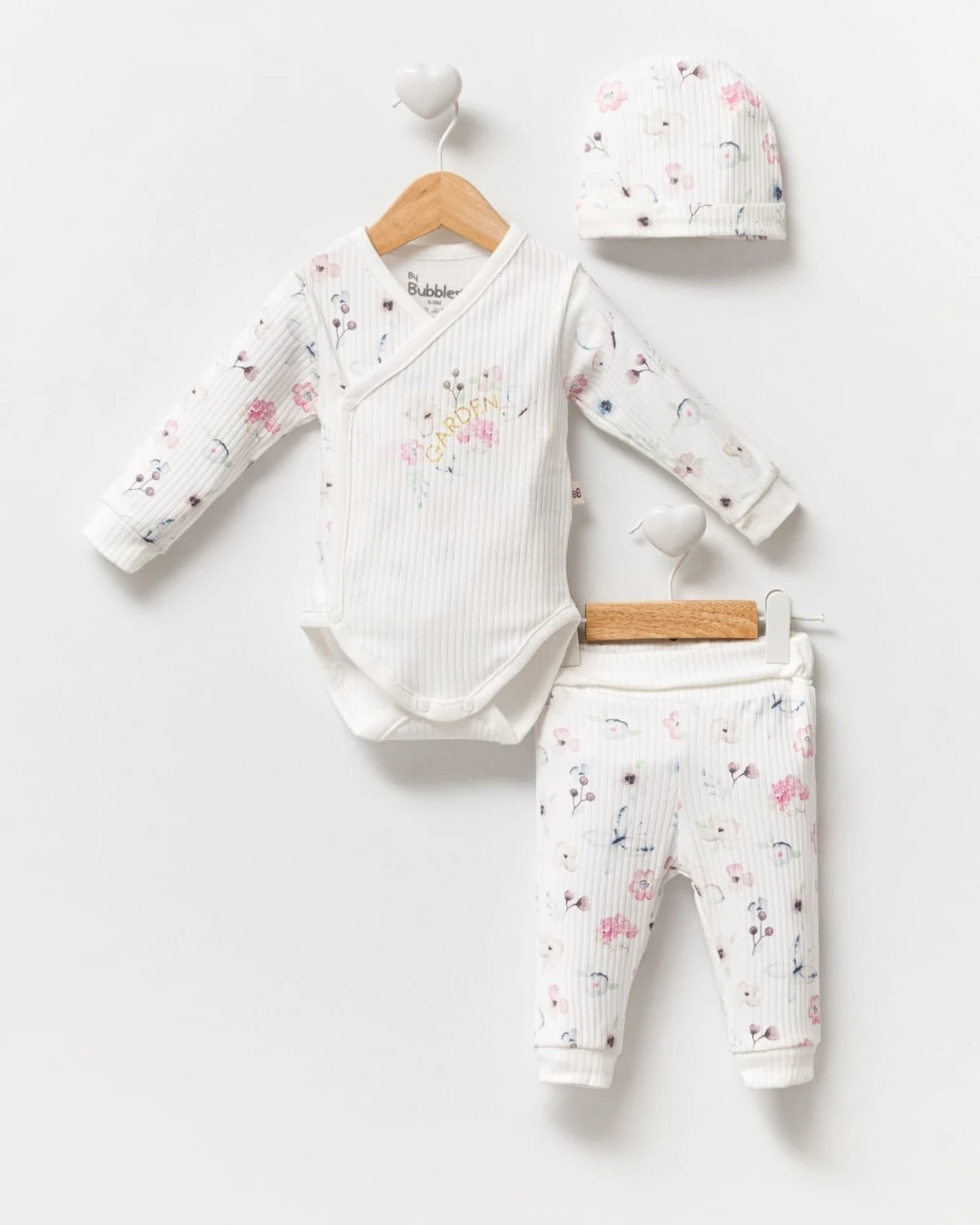 Garden Çıtçıtlı 3 Parça Alt Üst Takım - Pembe