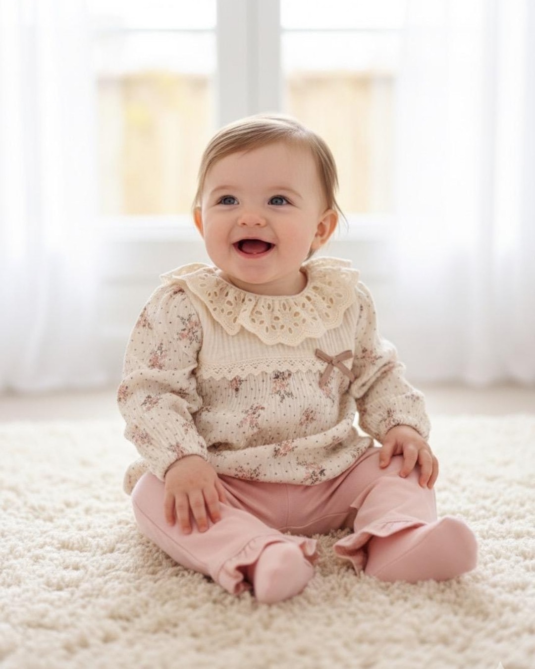 Frezya Müslin Uzun Kollu Alt Üst Takım - Pudra