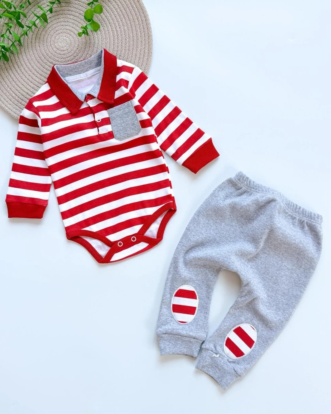 Çizgili Cep Detaylı Alt Üst Takım AÜ