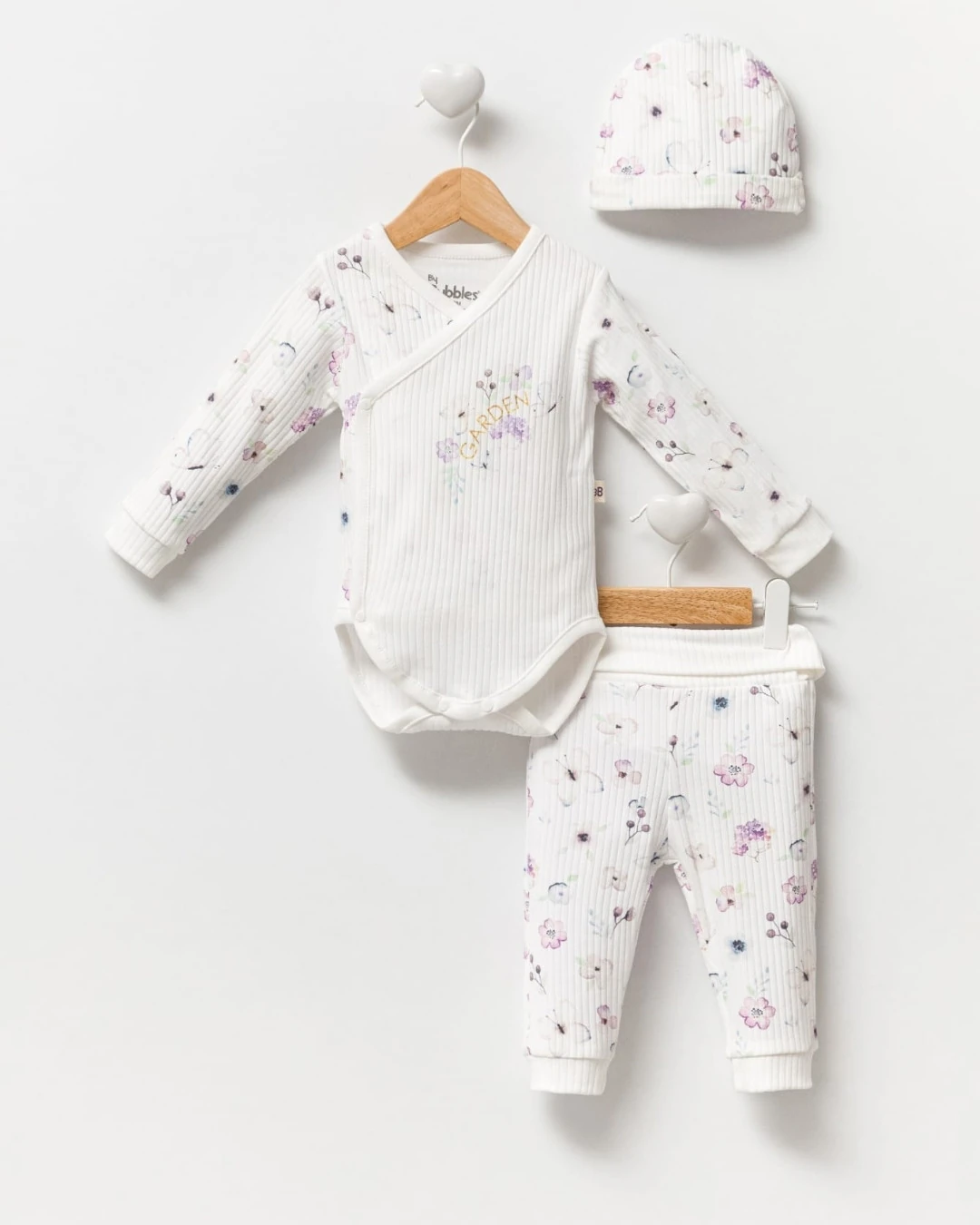 Garden Çıtçıtlı 3 Parça Alt Üst Takım - Lila