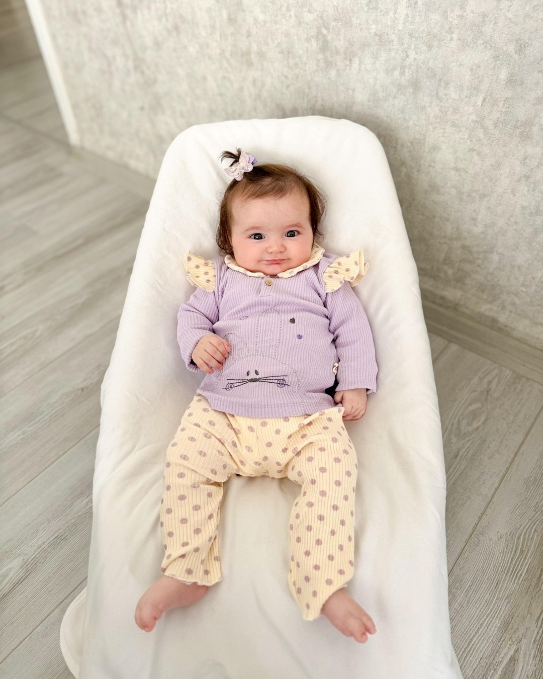 Bebek Yakalı Puanlı Kız Bebek Alt Üst Takım AÜ92
