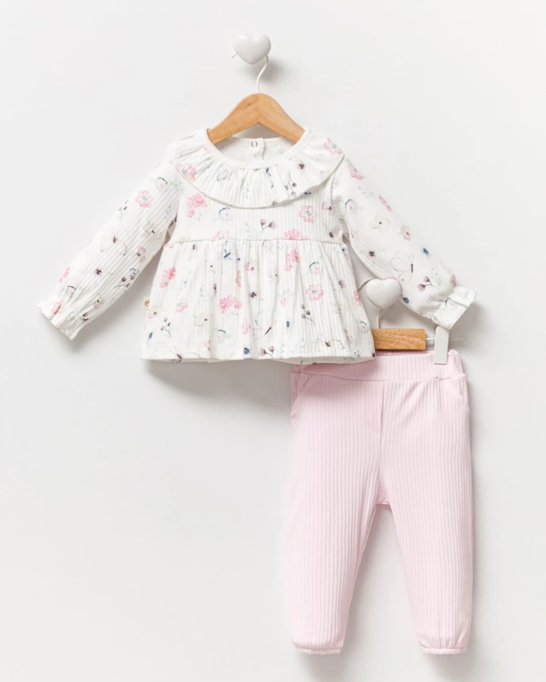 Garden 2 Parça Alt Üst Takım - Pembe