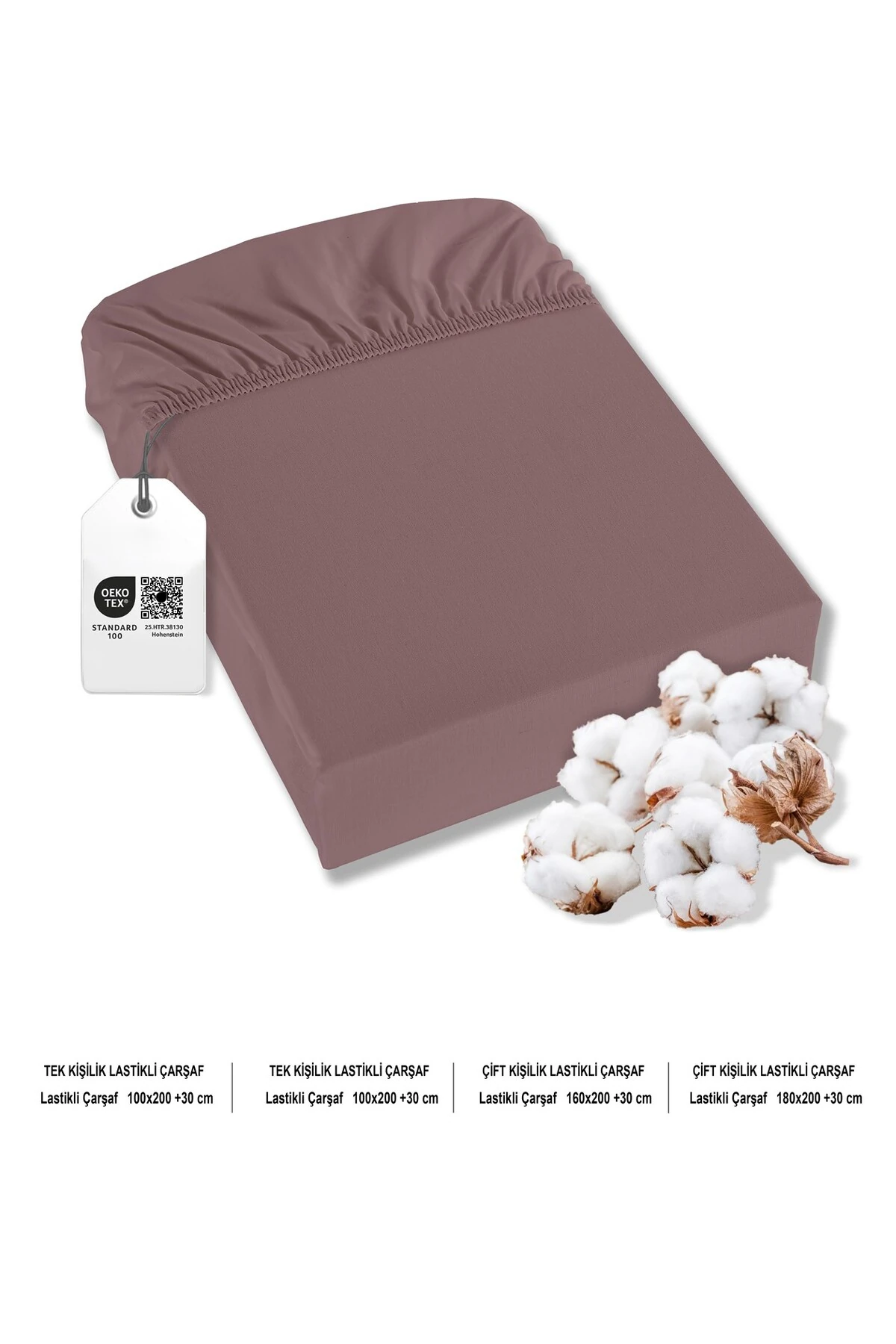 Naria Ranforce %100 Pamuk Lastikli Çarşaf - menekşe
