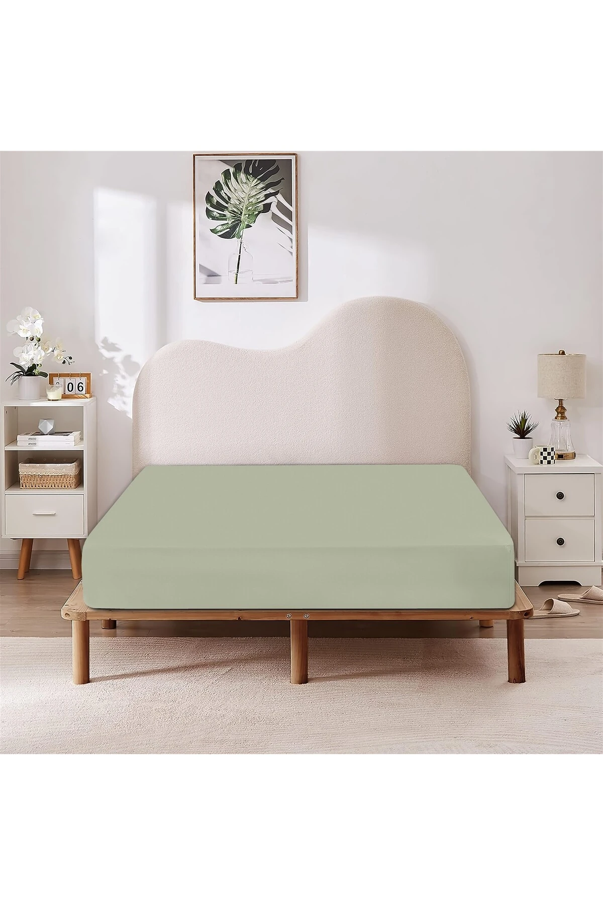 %100 Pamuk Penye Lastikli Çarşaf - adaçayi