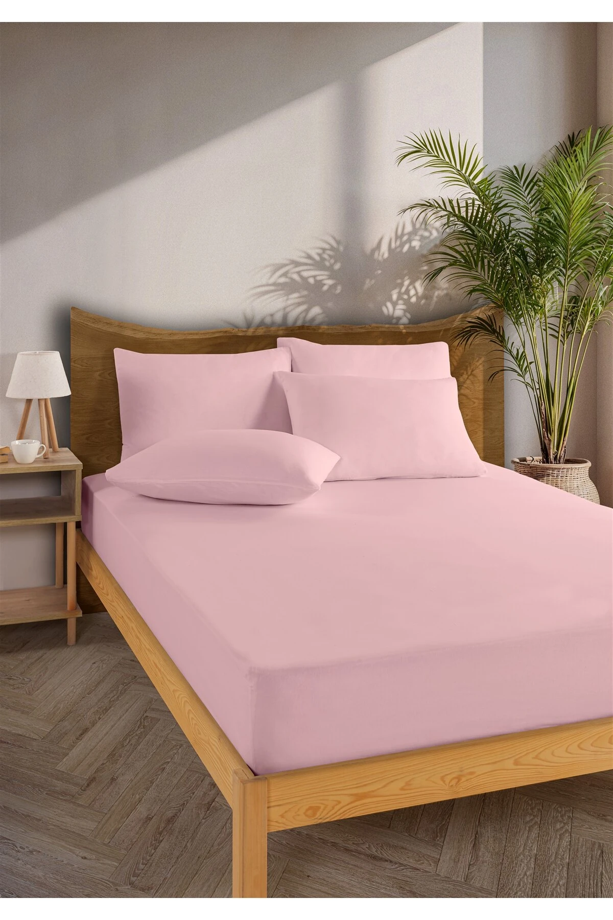 Siena Ranforce %100 Pamuk Lastikli Çarşaf Seti - Pembe