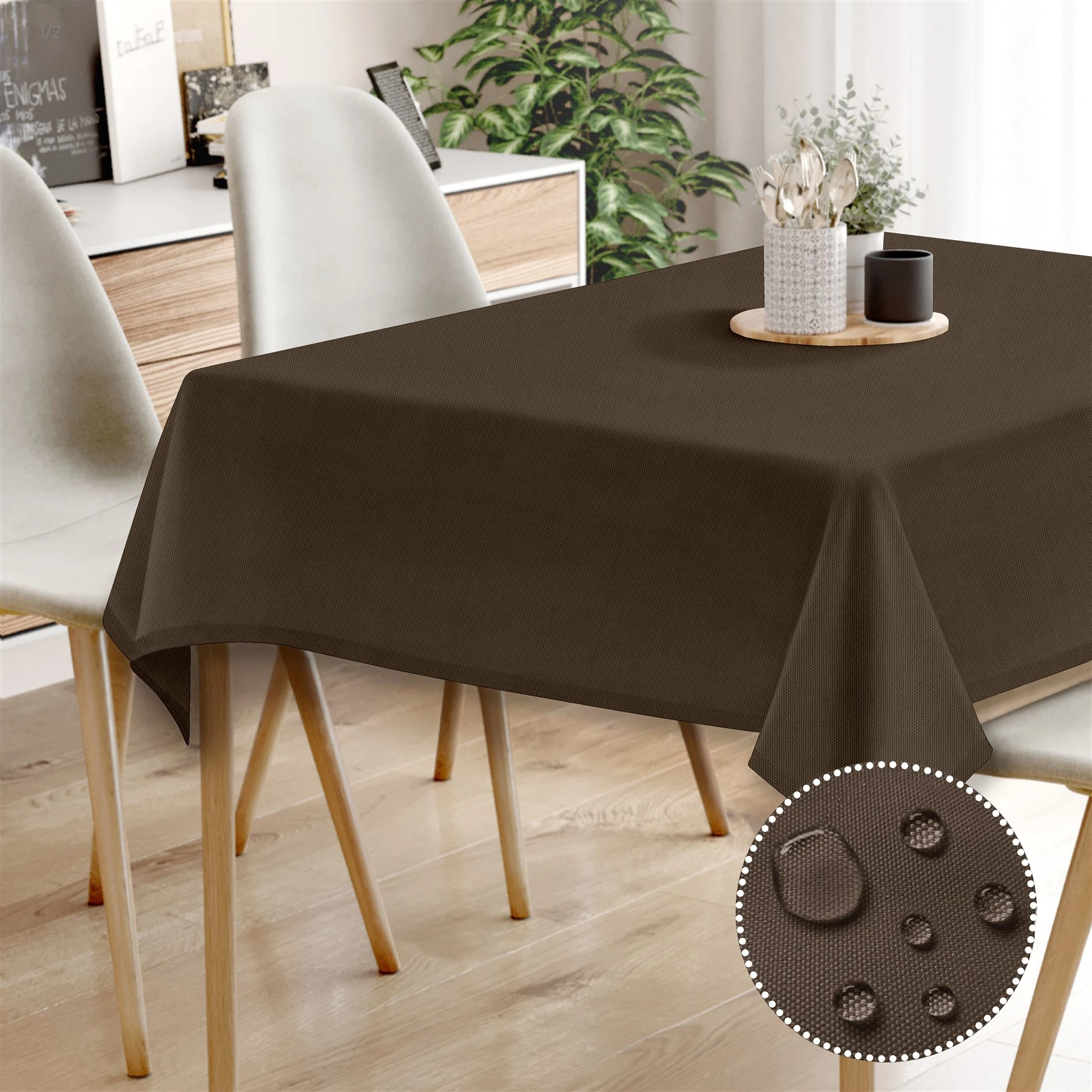 Canvas Sıvı Geçirmez Leke Tutmaz Masa Örtüsü