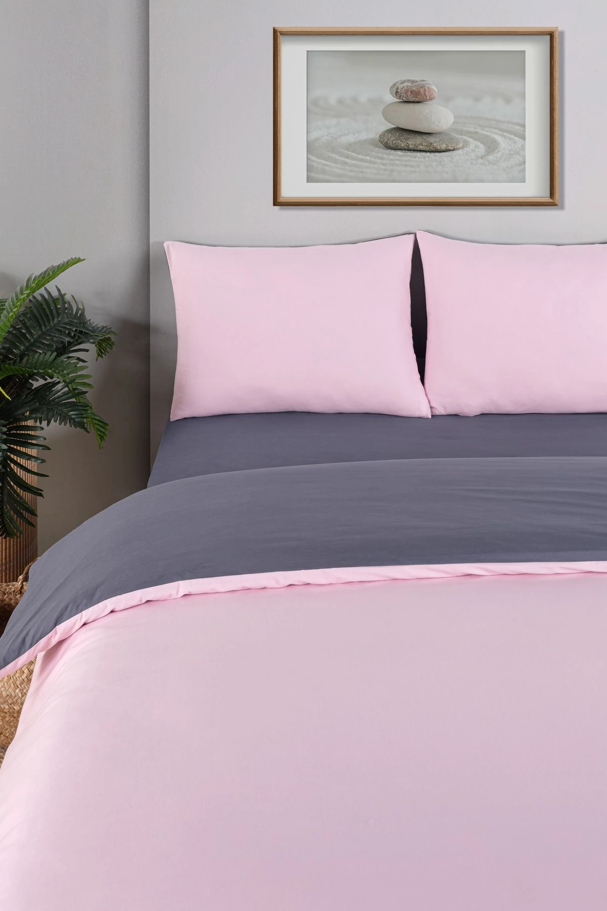 Organik Pamuk Akfil Çift Taraflı Nevresim Takımı Çift Kişilik 200x220 cm