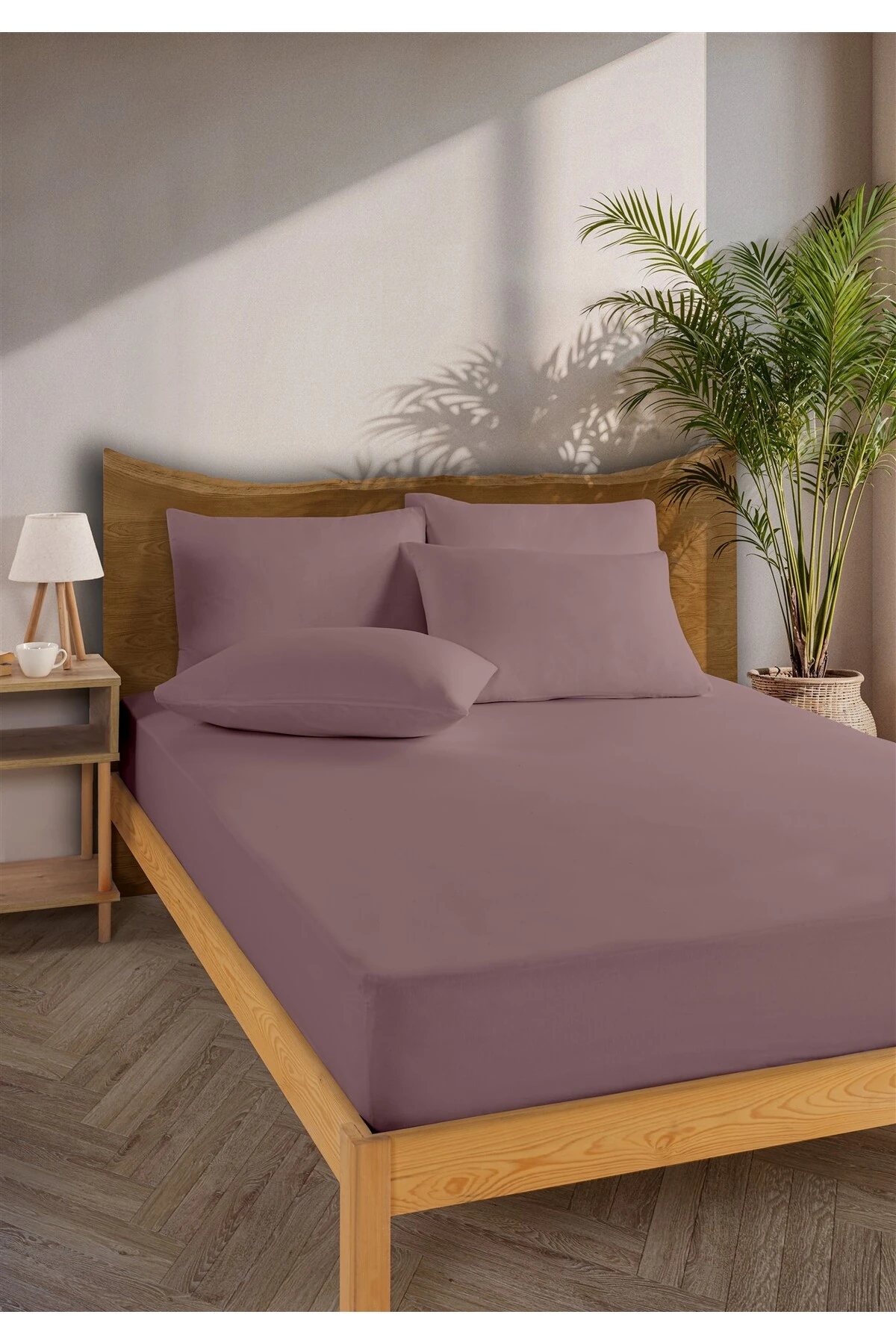 Siena Ranforce %100 Pamuk Lastikli Çarşaf Seti - menekşe