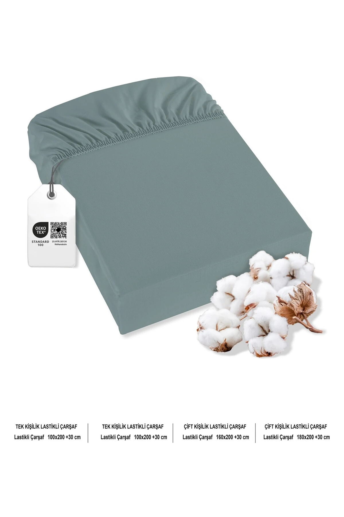 Naria Ranforce %100 Pamuk Lastikli Çarşaf - aqua