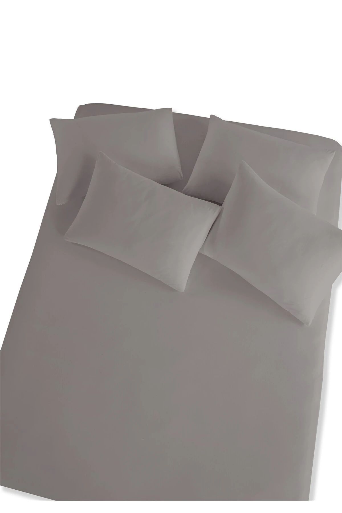 Siena Ranforce %100 Pamuk Lastikli Çarşaf Seti - Koyu Gri̇
