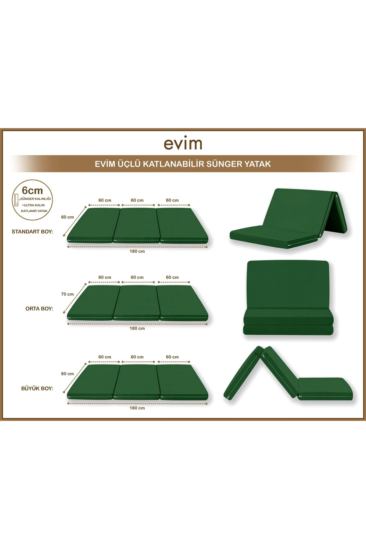 Canvas Açık Pembe Fermuarlı Katlanabilir Yer Yatağı Yer Minderi 70x180x6cm