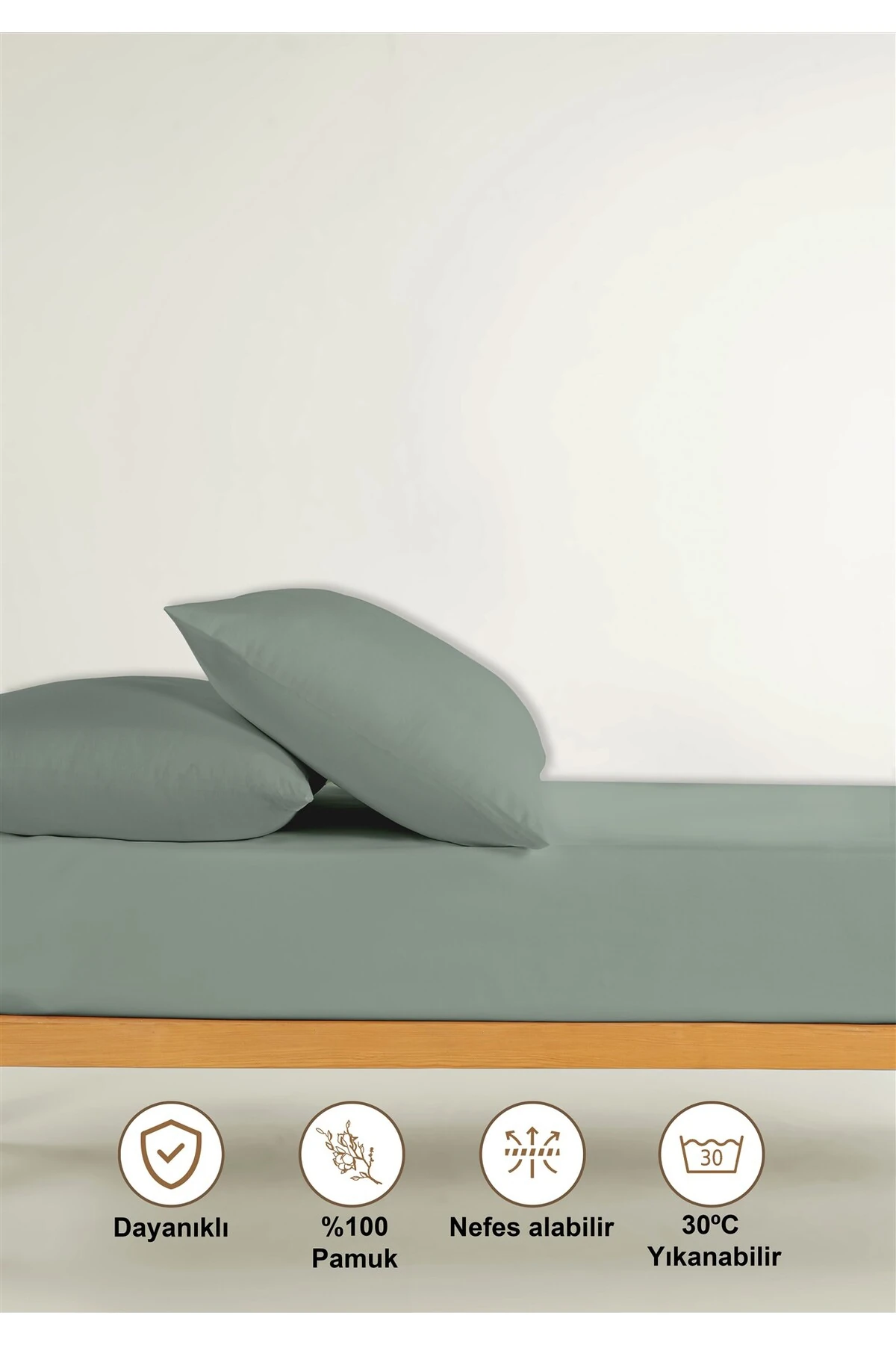 Naria Ranforce %100 Pamuk Lastikli Çarşaf - aqua