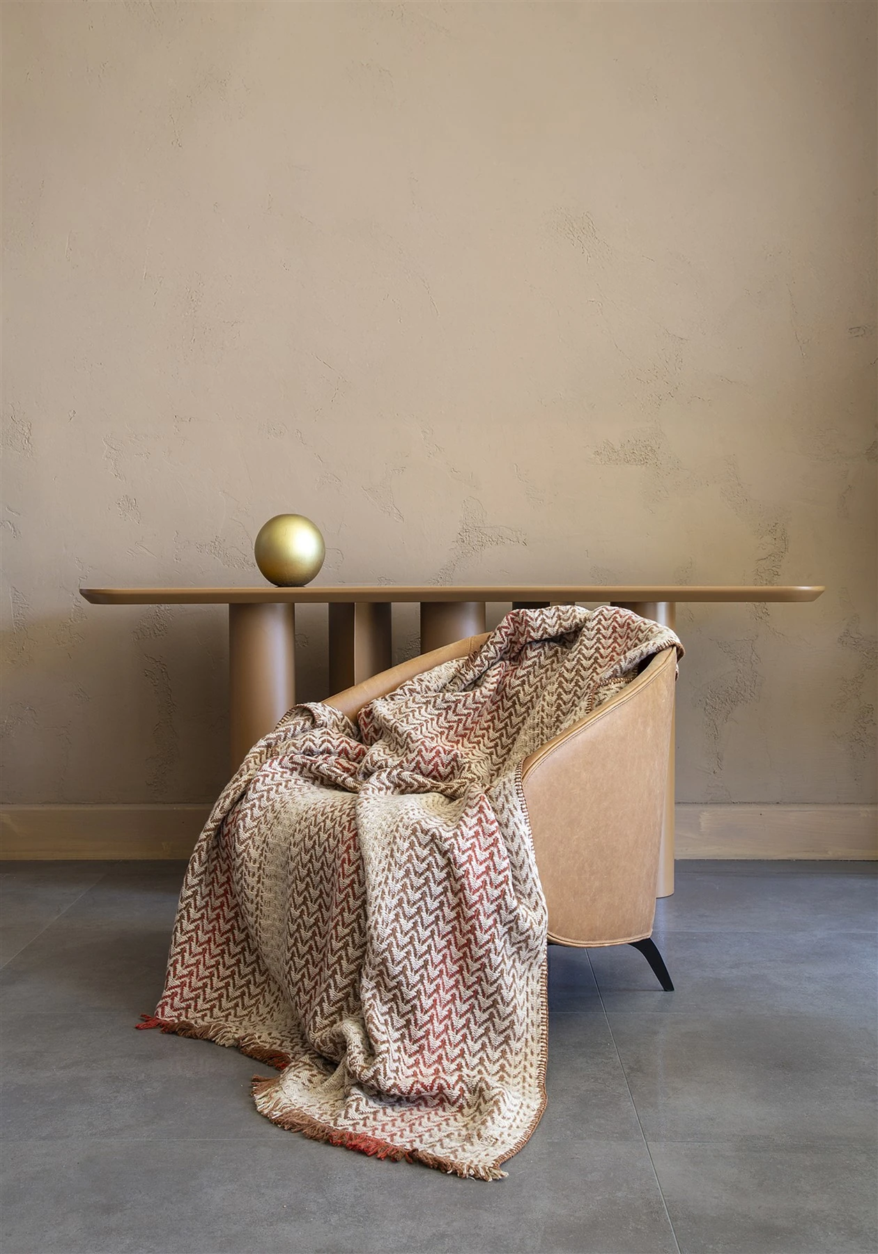 Hetty Pamuklu Skoç Battaniye Kahve Tek Kişilik 150x200 cm