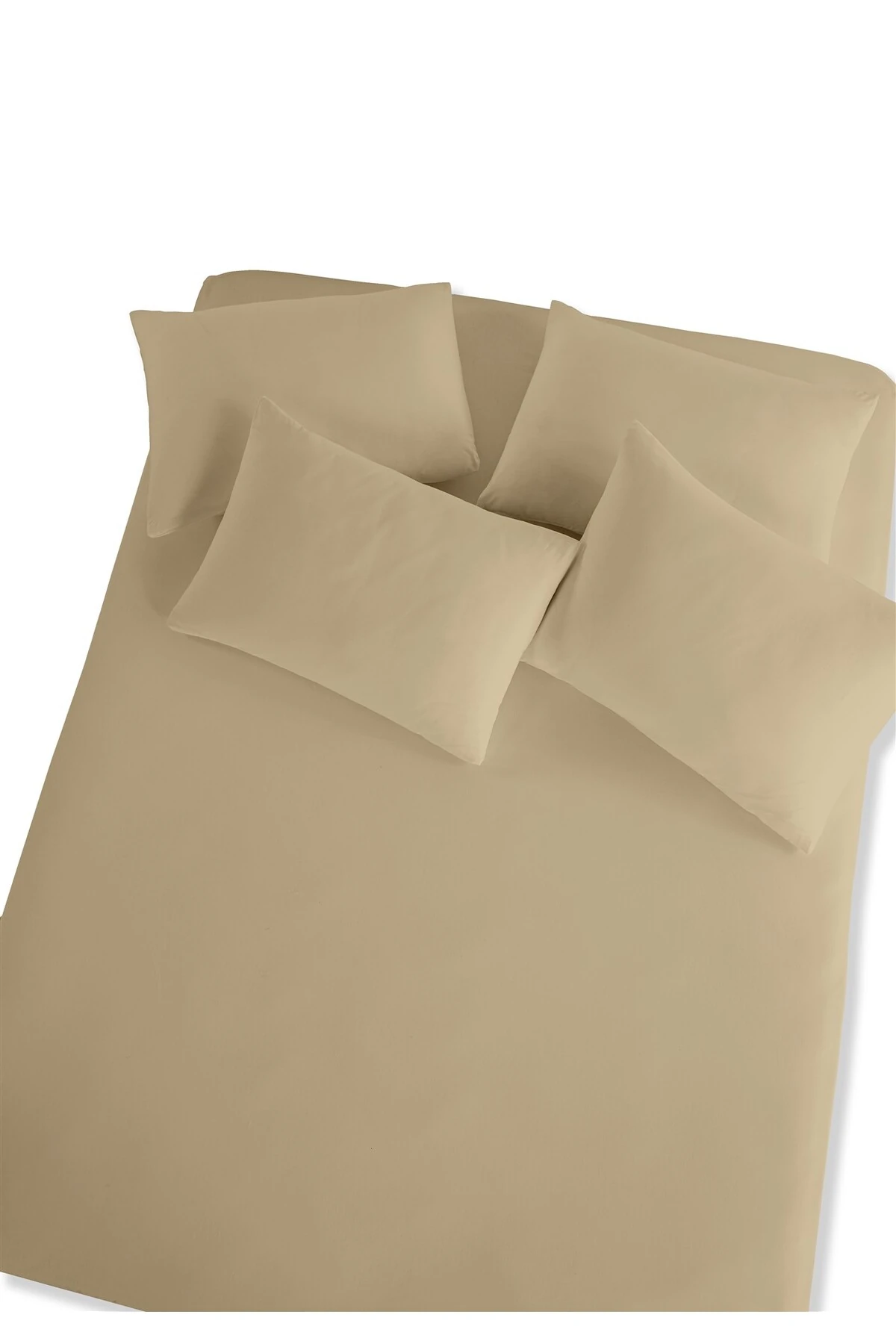Siena Ranforce %100 Pamuk Lastikli Çarşaf Seti - Açik bej