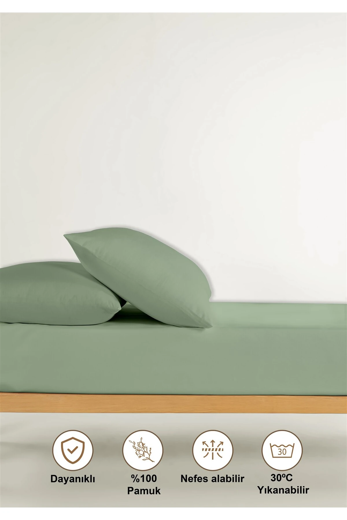 Naria Ranforce %100 Pamuk Lastikli Çarşaf - Çağla Yeşi̇l