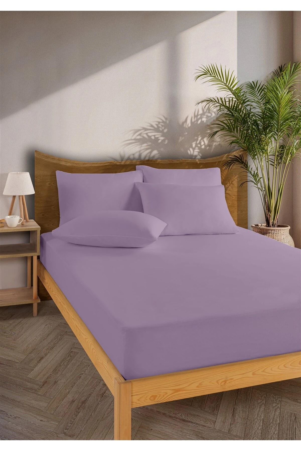 Siena Ranforce %100 Pamuk Lastikli Çarşaf Seti - Li̇la